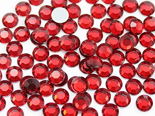 Allstarco 6mm SS30 Red Self Adhesive Acrylic Rhinestones Plastic Face Gems Stick On Body Jewels for DIY Cards and Invitations Crafts Bling Sticker - 5 Sheets - 250PCS - Image 4